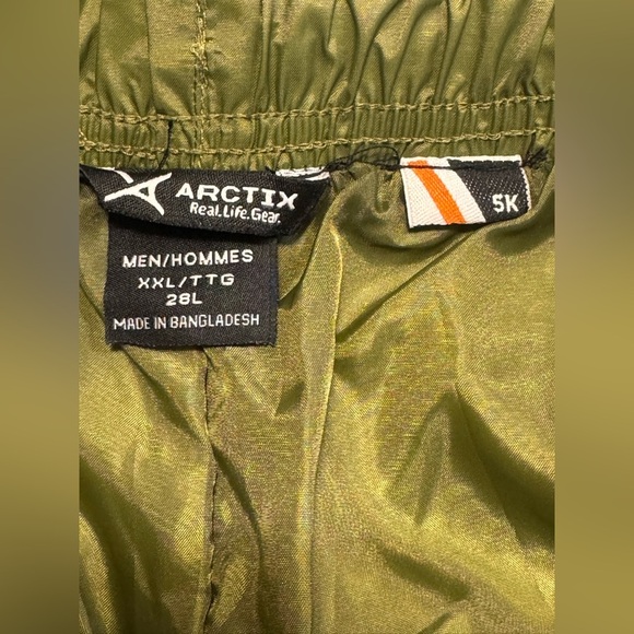 Arctix Men's Storm Packable Rain Pant, Olive XXL (44-46W) 28"L Outdoor Olive - Picture 3 of 12